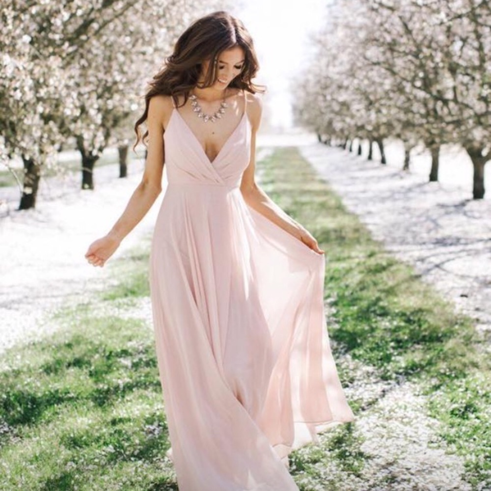 New “Morning Lavender” Blush Pink Bridesmaid Dress